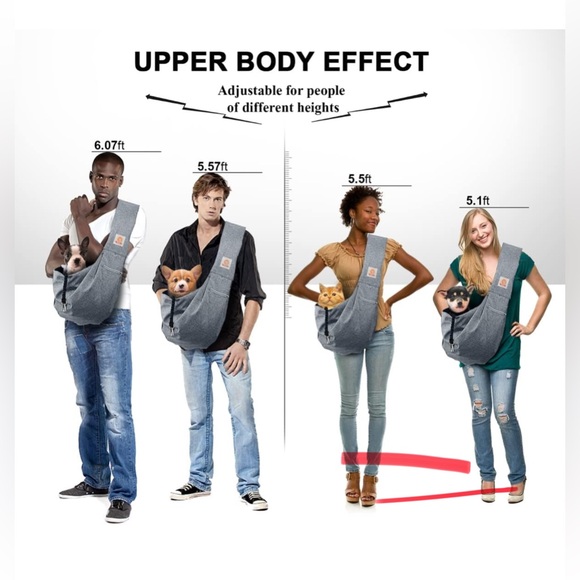 Medium Padded Shoulder Strap Dog Cat Carrier Sling (Grey for 8-15 lbs) - Picture 2 of 11